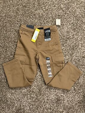 LAZER Kids' Tan Cargo Pants - Flexible Everyday Bottoms